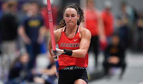 Brynn King runs to start pole vault attempt