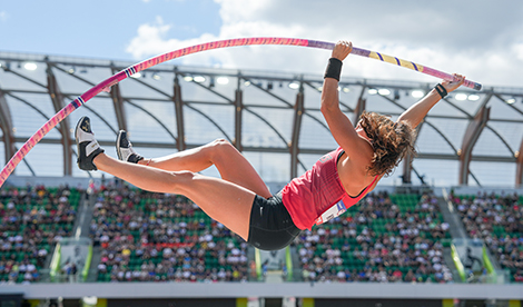 Brynn makes pole vault attempt