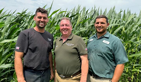 Mark Humbert with his son and son-in-law