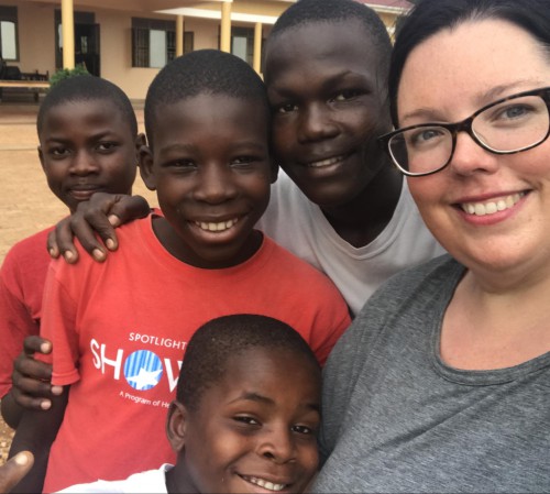 Shaw on a mission trip to Uganda