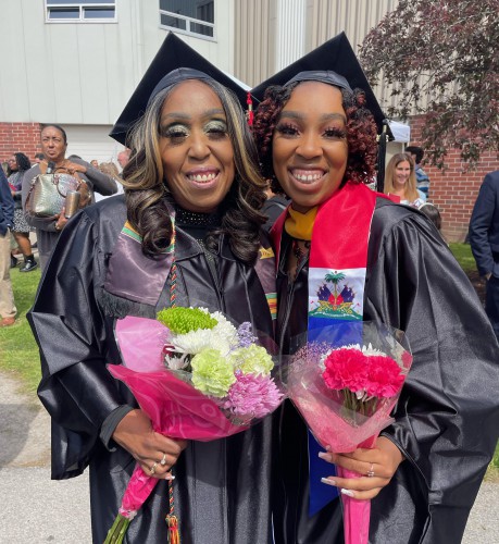 Melinda and Jaylah graduating