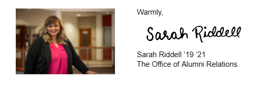 Sarah Riddell signature
