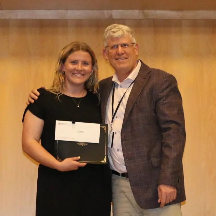 Scholar Athlete Allison Clahane (With Professor Joel Hoomans)