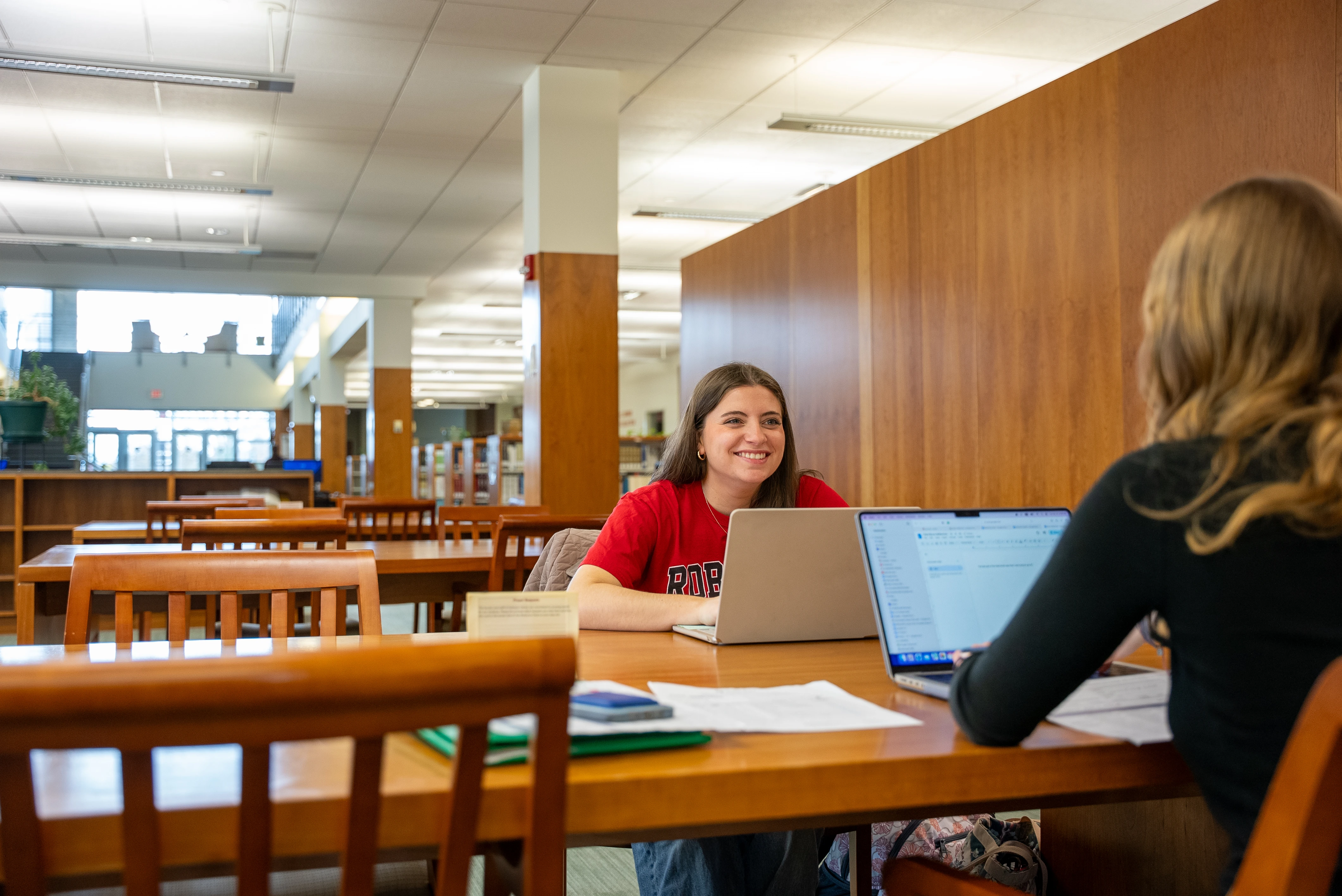 Students Studying In The Library